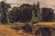 The Pond in the old Flower gardens Ivan Shishkin